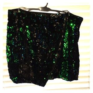 Sequin Multi colored mini skirt never worn